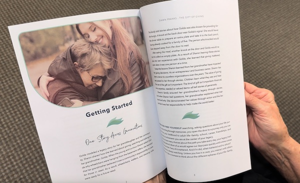 look inside the gift of giving book