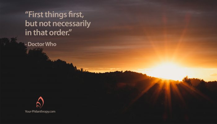 First Things First